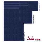 American Soft Linen - Salem 6 Piece Turkish Combed Cotton Luxury Bath Towel Set - 10 Set Case Pack - Navy-Blue - 4