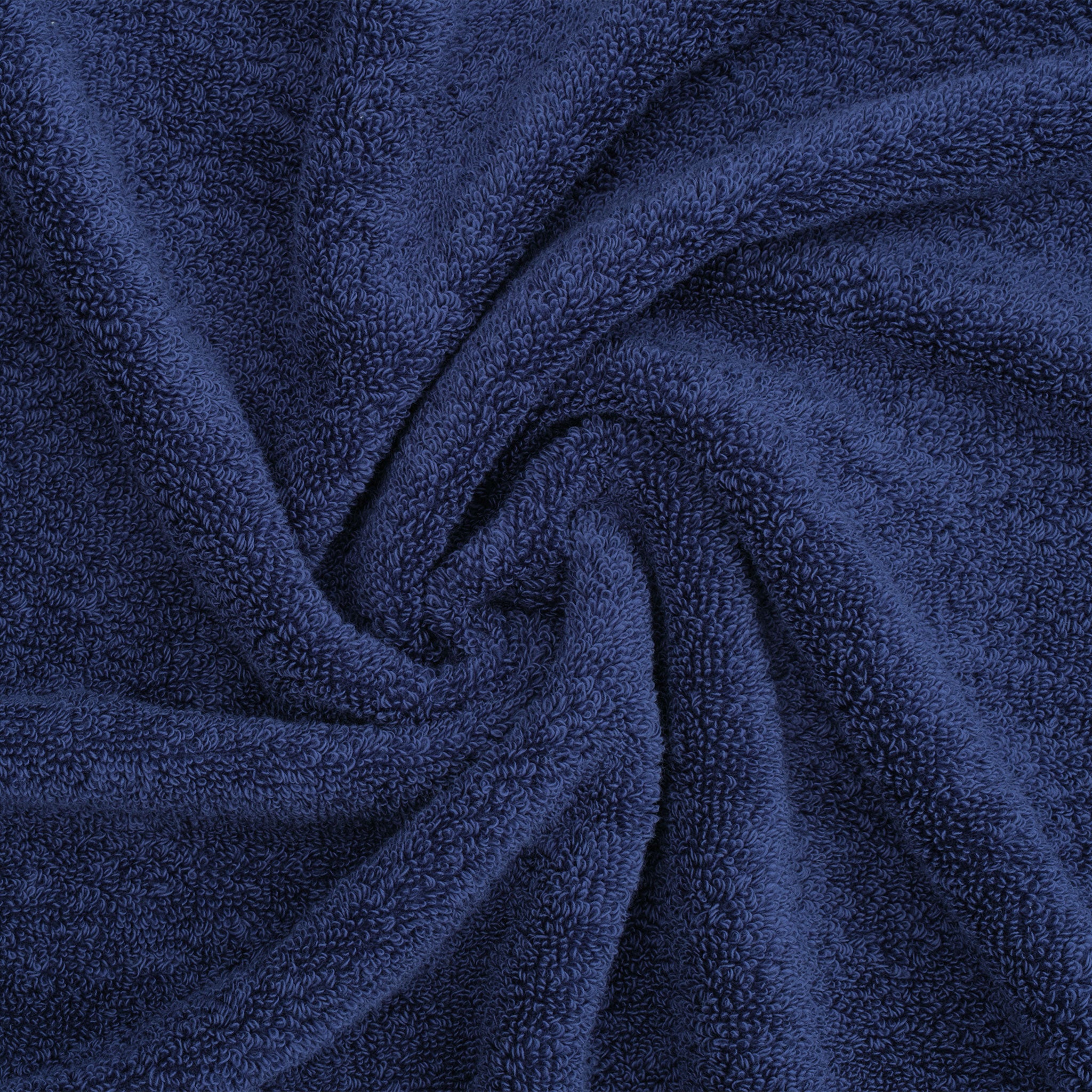 American Soft Linen - Salem 6 Piece Turkish Combed Cotton Luxury Bath Towel Set - 10 Set Case Pack - Navy-Blue - 8