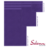 American Soft Linen - Salem 6 Piece Turkish Combed Cotton Luxury Bath Towel Set - 10 Set Case Pack - Purple - 4