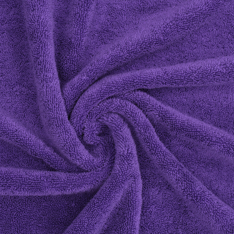 American Soft Linen - Salem 6 Piece Turkish Combed Cotton Luxury Bath Towel Set - 10 Set Case Pack - Purple - 8