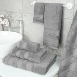 American Soft Linen - Salem 6 Piece Turkish Combed Cotton Luxury Bath Towel Set - 10 Set Case Pack - Rockridge-Gray - 2