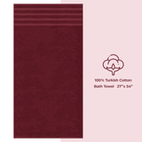 American Soft Linen - Single Piece Turkish Cotton Bath Towels - Bordeaux-Red - 1