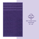 American Soft Linen - Single Piece Turkish Cotton Hand Towels - Purple - 1
