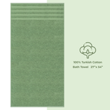 American Soft Linen - Single Piece Turkish Cotton Bath Towels - Sage-Green - 1