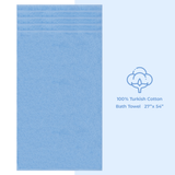 American Soft Linen - Single Piece Turkish Cotton Bath Towels - Sky-Blue - 1