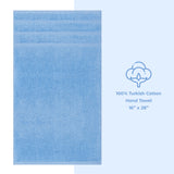 American Soft Linen - Single Piece Turkish Cotton Hand Towels - Sky-Blue - 1