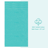 American Soft Linen - Single Piece Turkish Cotton Bath Towels - Turquoise-Blue - 1