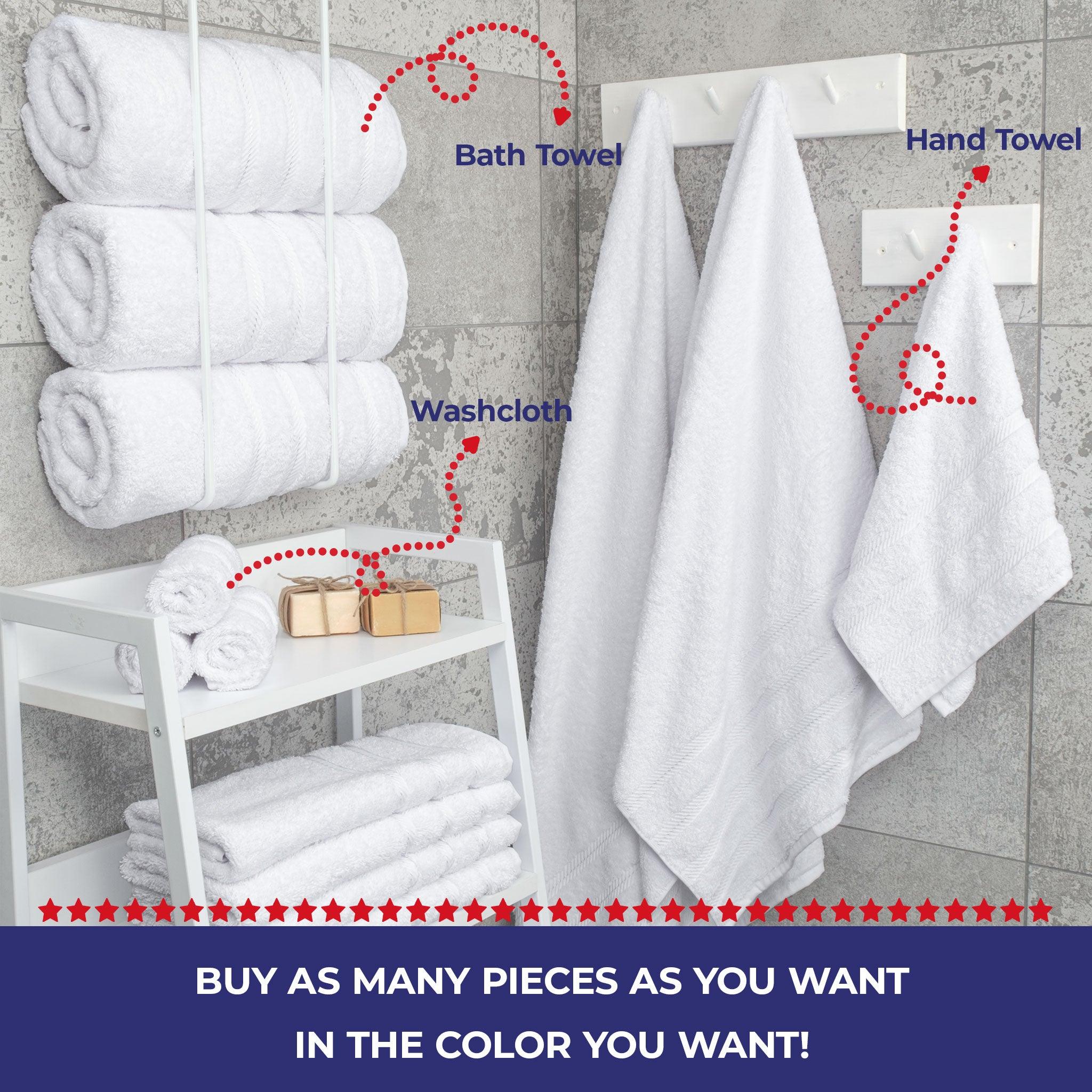 American Soft Linen - Single Piece Turkish Cotton Bath Towels - White - 4