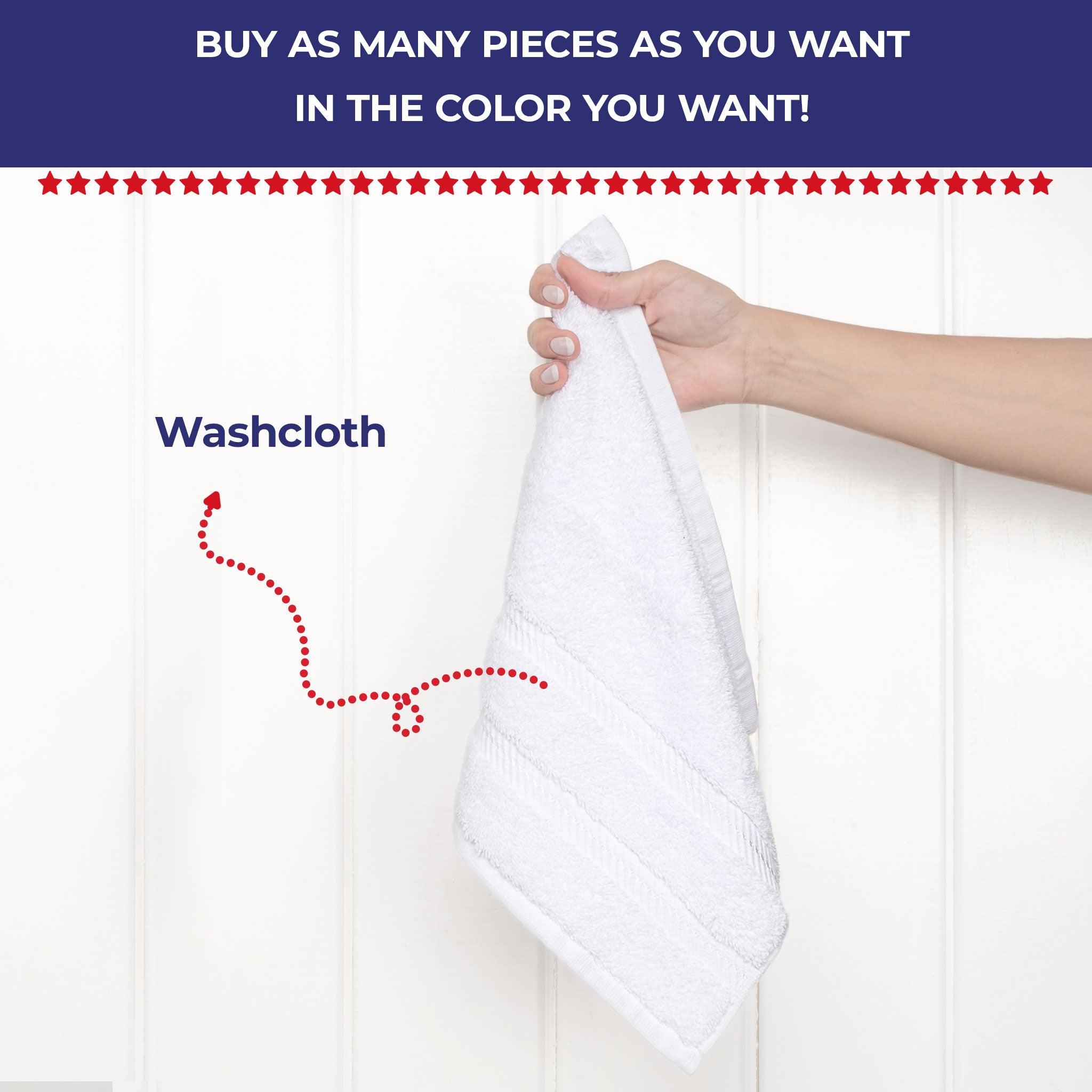 American Soft Linen - Single Piece Turkish Cotton Washcloth Towels - White - 2