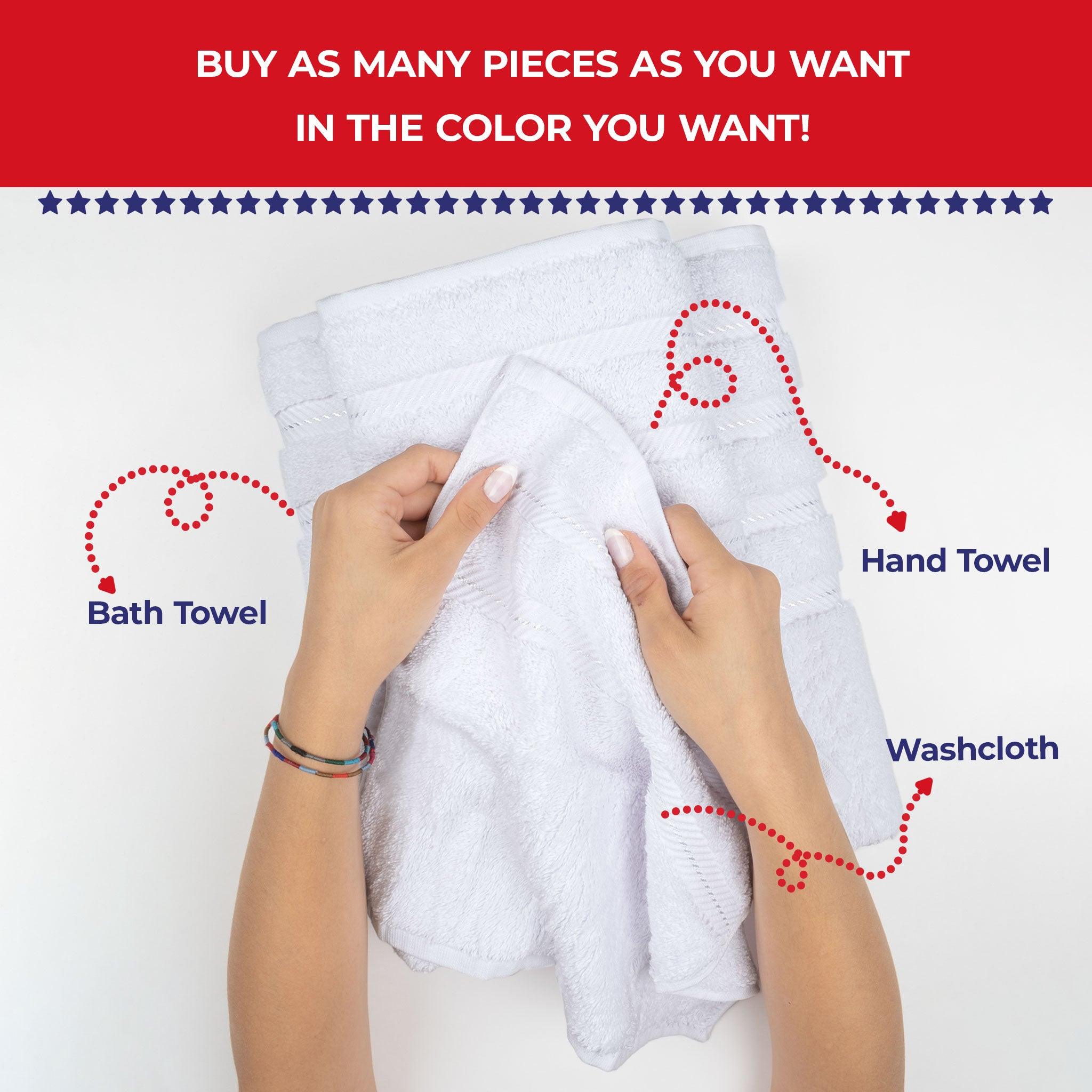 American Soft Linen - Single Piece Turkish Cotton Washcloth Towels - White - 4