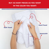 American Soft Linen - Single Piece Turkish Cotton Washcloth Towels - White - 4