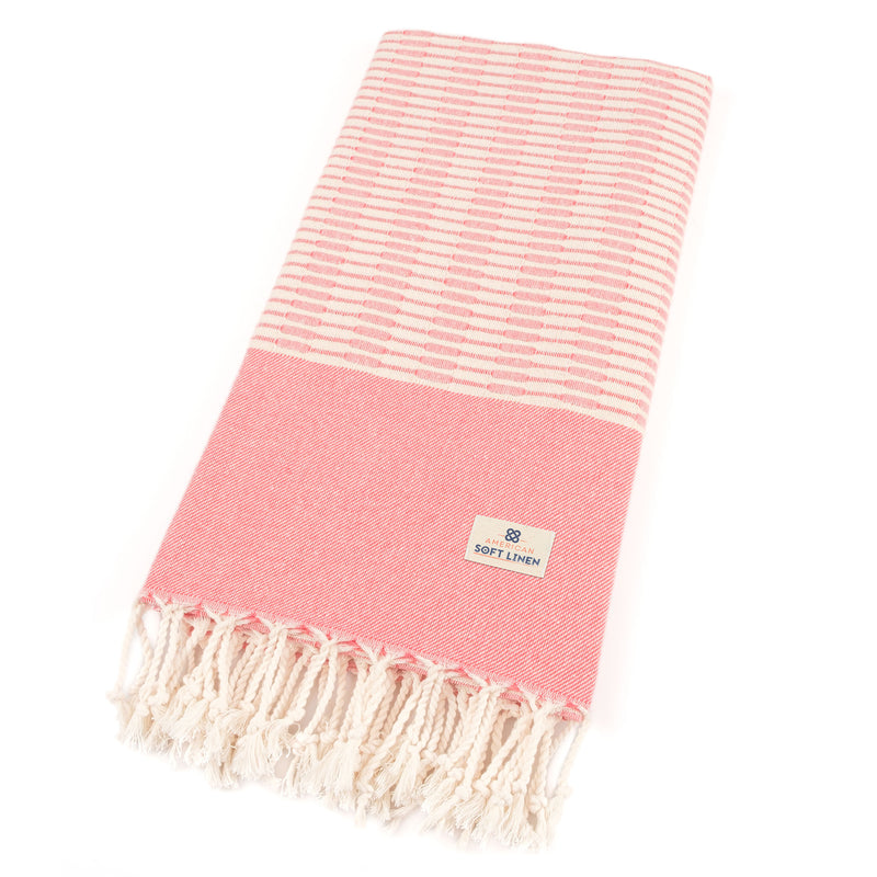 American Soft Linen - 100% Cotton Turkish Peshtemal Towels - 44 Set Case Pack - Coral - 5