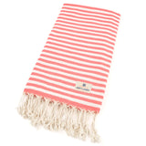 American Soft Linen - 100% Cotton Turkish Peshtemal Towels - 44 Set Case Pack - Coral-Stripe - 5