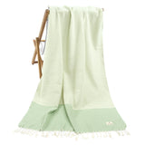 American Soft Linen - 100% Cotton Turkish Peshtemal Towels - 44 Set Case Pack - Green - 1