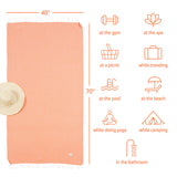 American Soft Linen - 100% Cotton Turkish Peshtemal Towels - 44 Set Case Pack - Orange - 4