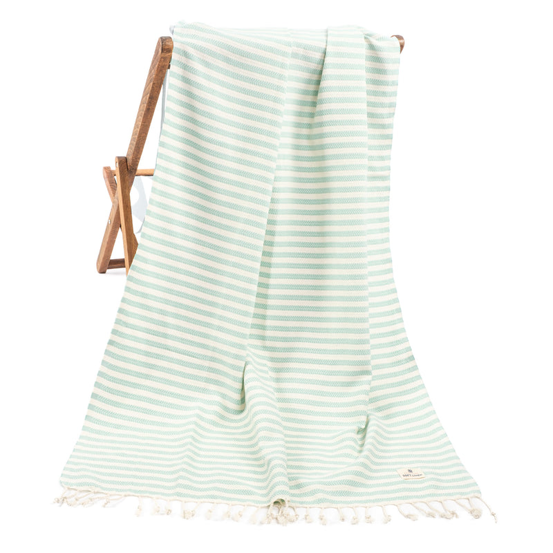 American Soft Linen - 100% Cotton Turkish Peshtemal Towels - 44 Set Case Pack - Sage - 1