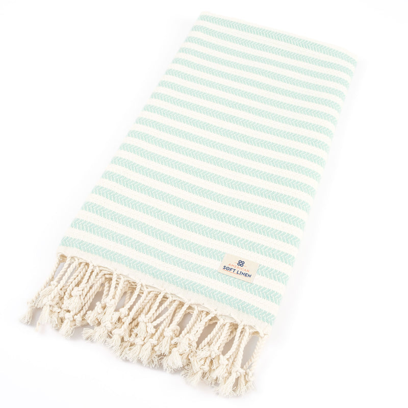 American Soft Linen - 100% Cotton Turkish Peshtemal Towels - 44 Set Case Pack - Sage - 5