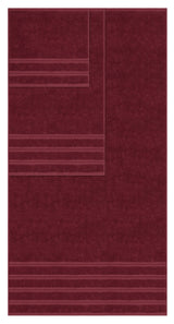 American Soft Linen - Embroidery 6 Piece 100% Turkish Cotton Towel Set - Bordeaux-Red - 0