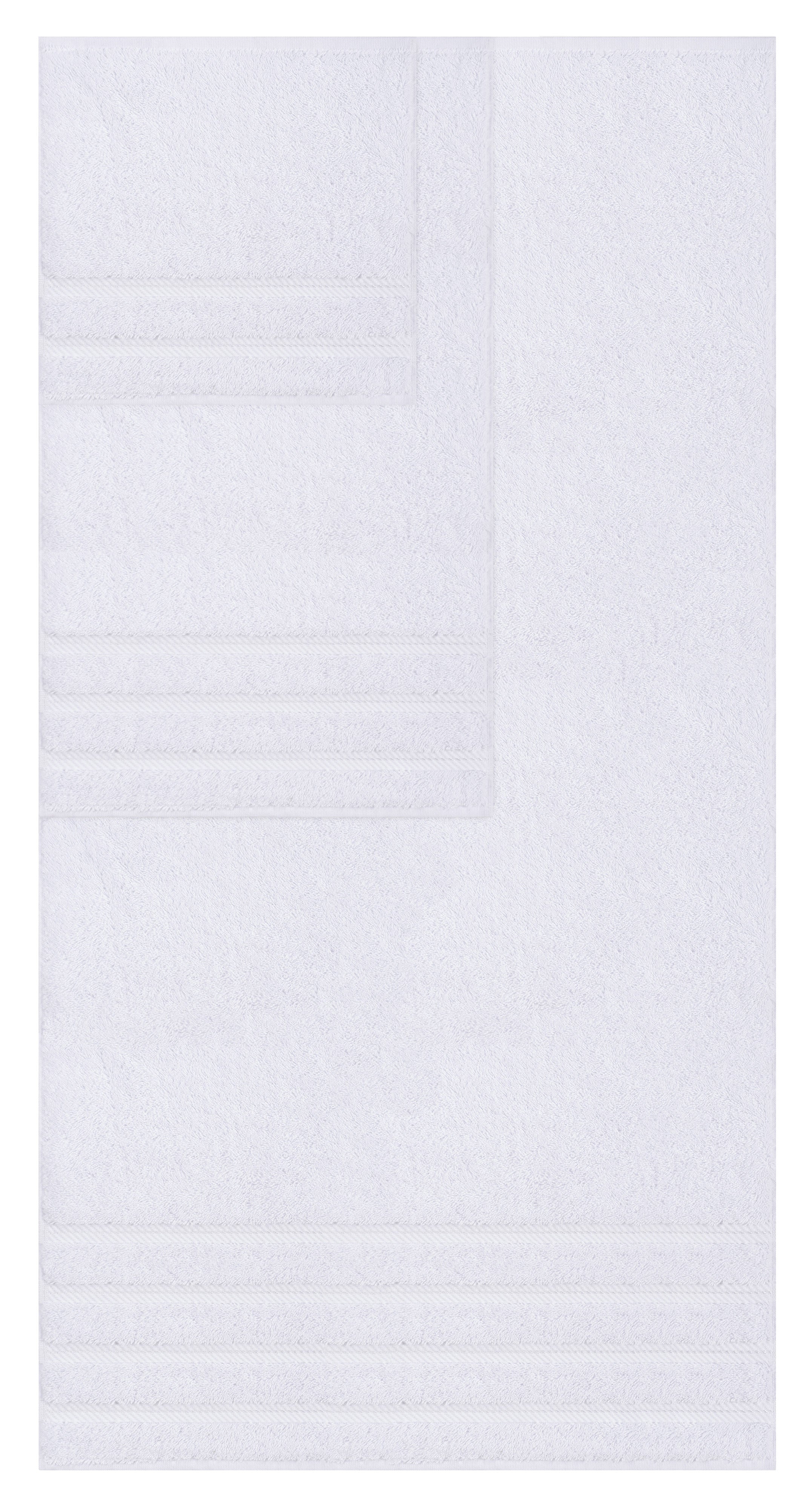 American Soft Linen - Embroidery 6 Piece 100% Turkish Cotton Towel Set - White - 0